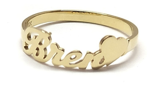 Imagen 2 de 6 de Anillo + Dije Con Nombre De Oro Macizo 10k