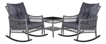 Comprar Mupater Juego De 3 Sillas Mecedoras De Mimbre Para