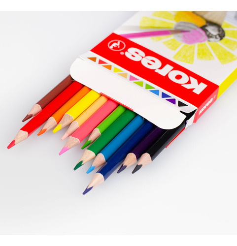 Colores Lapiz De Dibujo Kores Kolores X12 Piezas
