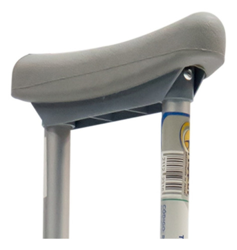 Muletas De Aluminio Axilares Reactiv Adulto Color Gris