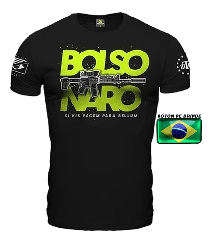Camiseta Tática Teamsix Bolsonaro Si Vis Pacem Para Bellum *