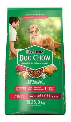 Dog Chow Adultos Raza Medianos Y Grandes Bulto Con 25 Kg 