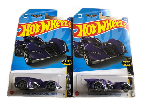 2x Batman Arkham Asylum Batimobil Hot Wheels 