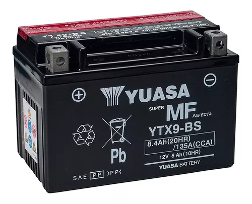 Bateria Para Moto Yuasa Ytx9-bs 12v 8.4ah/135a (cca)