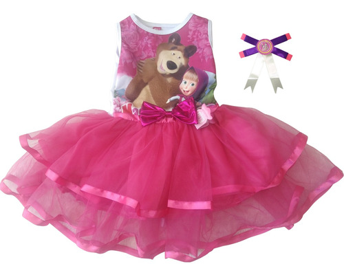 Vestido Fiesta Tutú Niña Bebé Masha Y El Oso