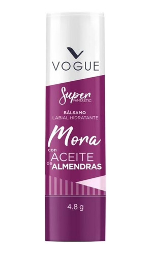 Balsamo Labial Hidratante Vogue Mora Aceite Almendras X 4.8g