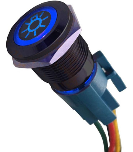 Esupport Luz Led Azul Para Automóvil, 12 V, Botón De Luz Led