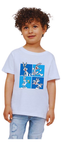 Camiseta Para Niños Cuello Redondo Bugs Bunny