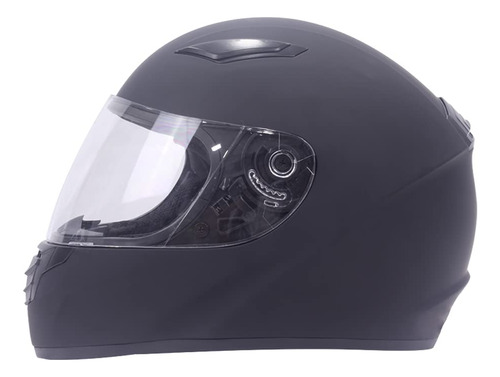 Casco Integral Negro Mate Con Visor Doble Y Certificado Dot