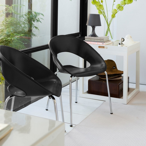 Imagen 6 de 7 de Silla Diseño One Apilable Plástico Alto Impacto Base Cromada