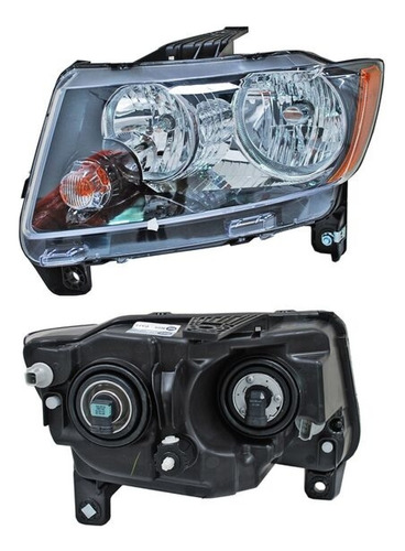 Un Faro Izquierdo Fondo Negro Tyc Compass Jeep 2014-2017