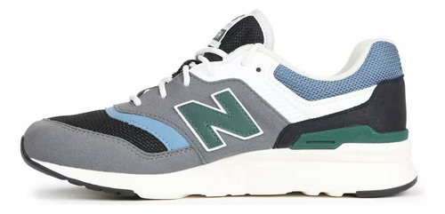 Tenis New Balance 997 Running Gris Con Verde Niño Grande / C