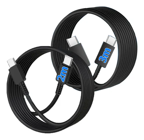 comprar Ct Cable Cargador Usb C A C Rapid Qc 3.0 60w 2m + 3m 2piezas