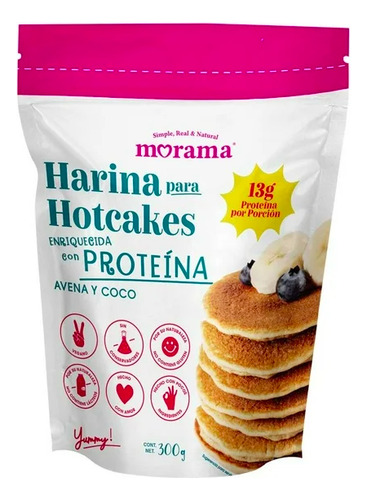 Harina De Avena Y Coco Para Hot Cakes Morama 3 Pzas De 300g