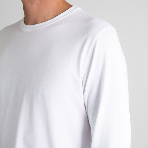Polo 100% Algodón Pima Cuello Redondo Manga Larga
