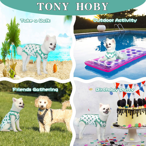 Tony Hoby Summer Dog Jumpsuit, Suave Pijama De Perros Transp