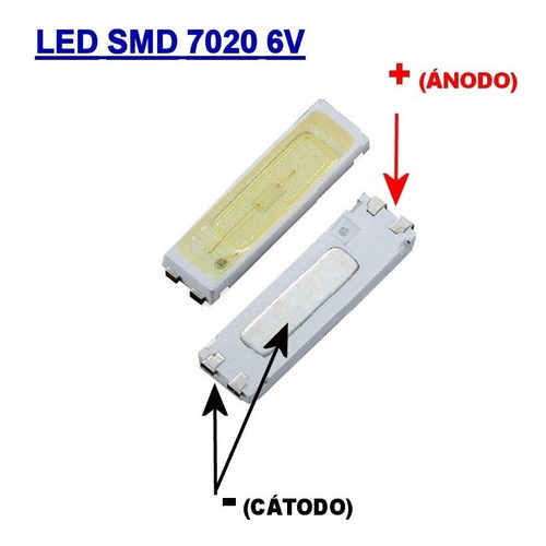 Imagen 2 de 8 de Pack 10 Led Smd Tv Pantalla 7020 6v Compatible Con LG Otros