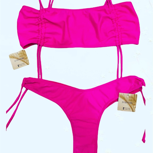 Bikini Magnolia Strapless Con Tiras Ajustables Talle 1 Al 4