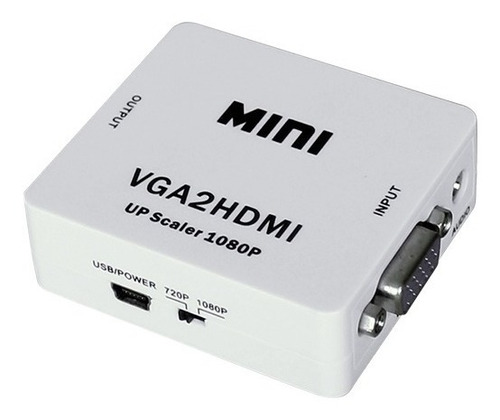 Convertidor Vga A Hdmi Con Audio Laptop Pc A Tv