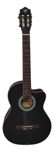 Outlet Guitarra Clásica Criolla Parquer Negra Mate Corte (Reacondicionado)