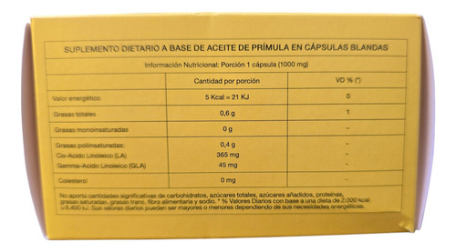 Suplemento En Cápsula Natural Life Primrose Primula X 1g