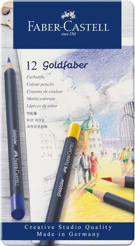 12 Colores Acuarelables Profesional Goldfaber Faber Castell