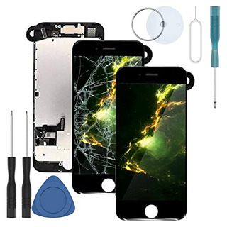 Screen Replacement Compatible With iPhone 7 Black Full Assem