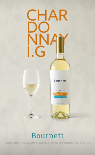Vino Bournett Chardonnay 750ml San Rafael Mendoza Lemirk