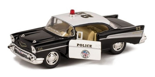 Auto Chevrolet Bel Air 1957 Policia Escala 1:40 Kinsmart