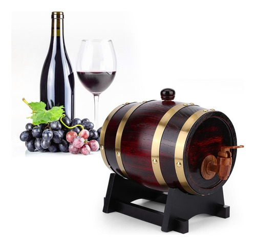 Barril De Vino De Madera De Roble Vintage De 1,5 L Con Forma