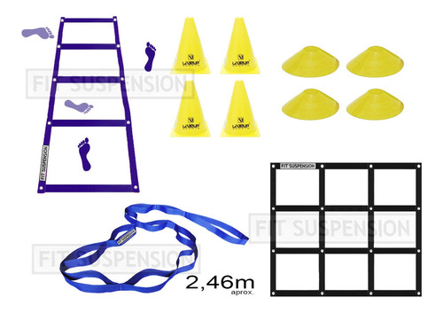 Escada De Agilidade Coordenação Motora Cones Along Quadrado