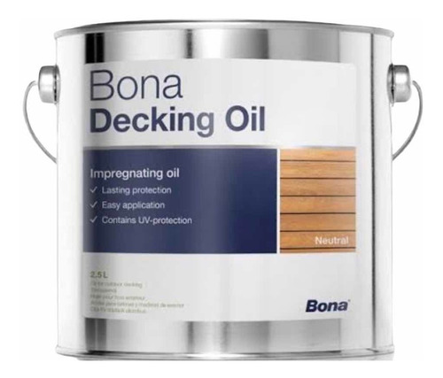 Aceite Para Pergolas Bona Decking Oil 2.5 Lts. Varios Tonos