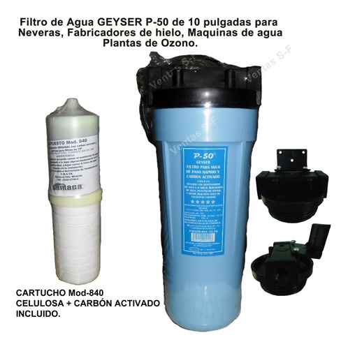 Cartucho Carbón Activado Y Celulosa Filtros De 10 Pulgadas