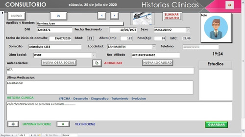 Historia Clinica Digital -compatible Access 2010 En Adelante