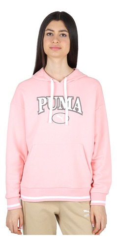 Buzo Entrenamiento Puma Squad Fl Mujer En Rosa