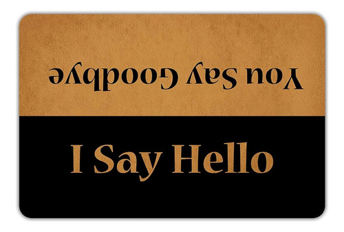 Weilon Entrance Door Mat Funny Welcome You Say Adbye And I S