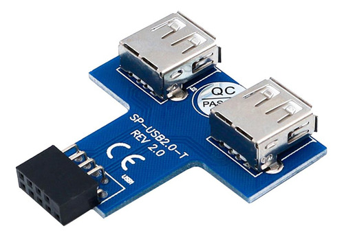 Usb 2.0 Cabecera De 9 Pines (2x5) 2 Puertos Usb A Puerto I