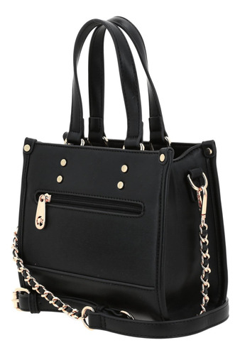 Bolso Satchel Barbie Gorett Chico Color Negro Isabella Mujer Negro Lisa Níquel Negro