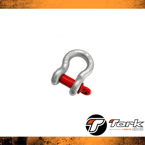 Manilha Curva 5/8 16mm Pino Roscado Alloy Para 3,75 Tonelada