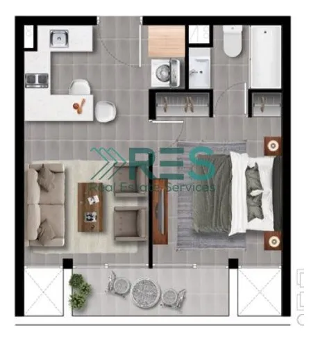 Imagen 2 de 12 de Condominio, 1 Dormitorio, La Florida