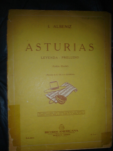 Partitura Piano Albeniz Asturias Figaro