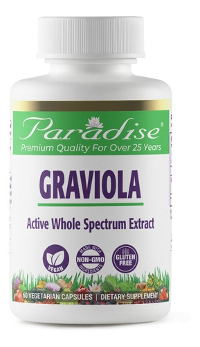 Paradise Herbs | Graviola Leaf Extract | 60 Veg Capsules