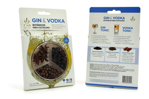 Imagen 1 de 7 de Mix Botanico Gin Tonic Vodka Vermu Tragos Autor Cocteleria
