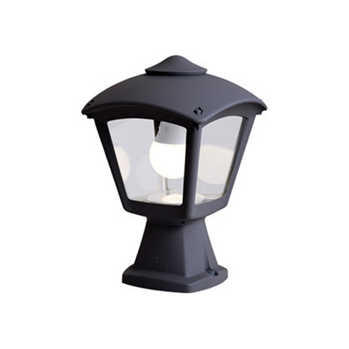 Farol Pedestal Colonial Tr. Negro Ip55 Disma/roby