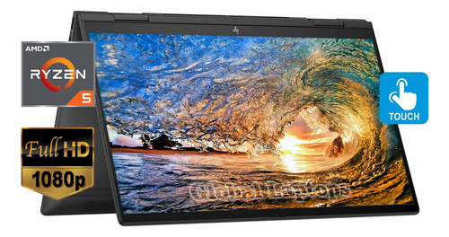 Hp 15-fh13 Ryzen 5 7530u, 8gb, Ram 256 Ssd, Fhd, Touch X360 Color Negro - Excelente (Reacondicionado)