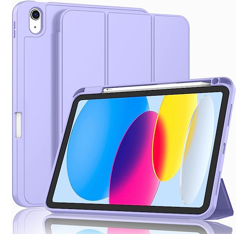 Funda Para iPad De Gen 10 Zryxal Purpura Claro