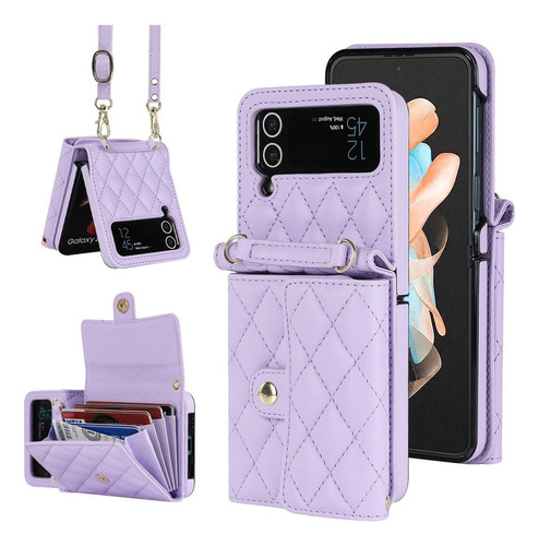 Adecuado Para Funda Teléfono Galaxy Z Flip3/4 Con Tarjetero