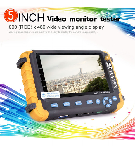 Probador De Cámara Monitor Iv8w 5 Pulgadas Tft Lcd Hd 8mp