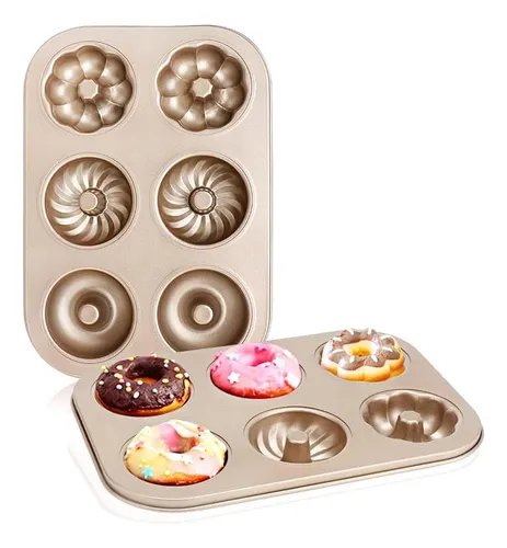 comprar Moldes De Donas Beas Para Hornear 6 Cavidad, 2 Conteos Pan Y