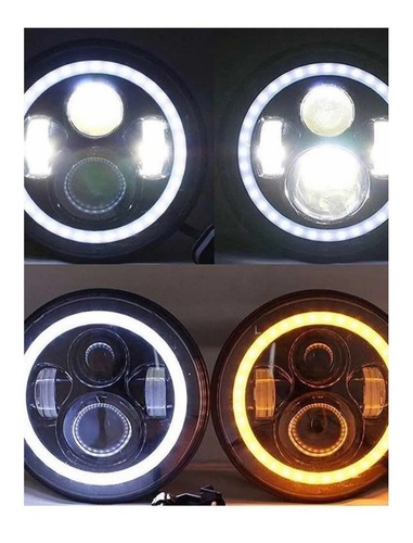 Juego Optica 7 Pulgada Faro Led Jeep Wrangler Ika F100 Willy